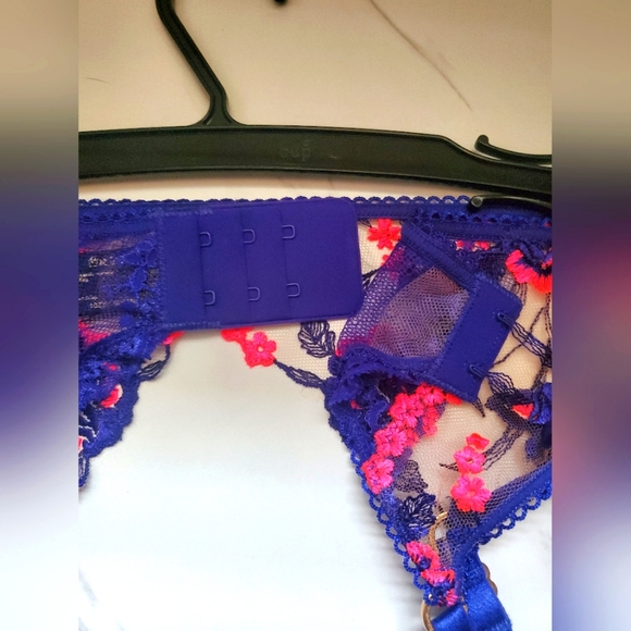 Honey Birdette Whitney Suspender Sapphire/Pink - Picture 6 of 9